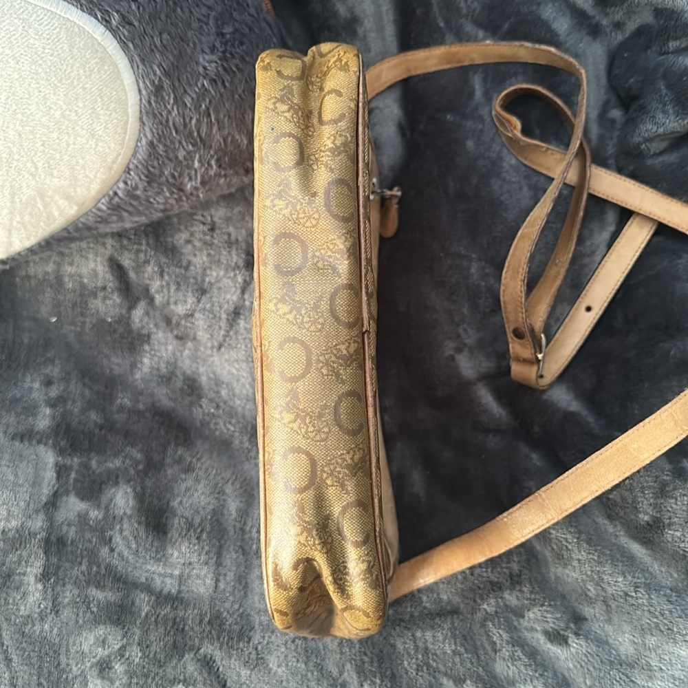 Celine coated canvas vintage tan and brown crossbody damaged strap - Picture 6 of 13
